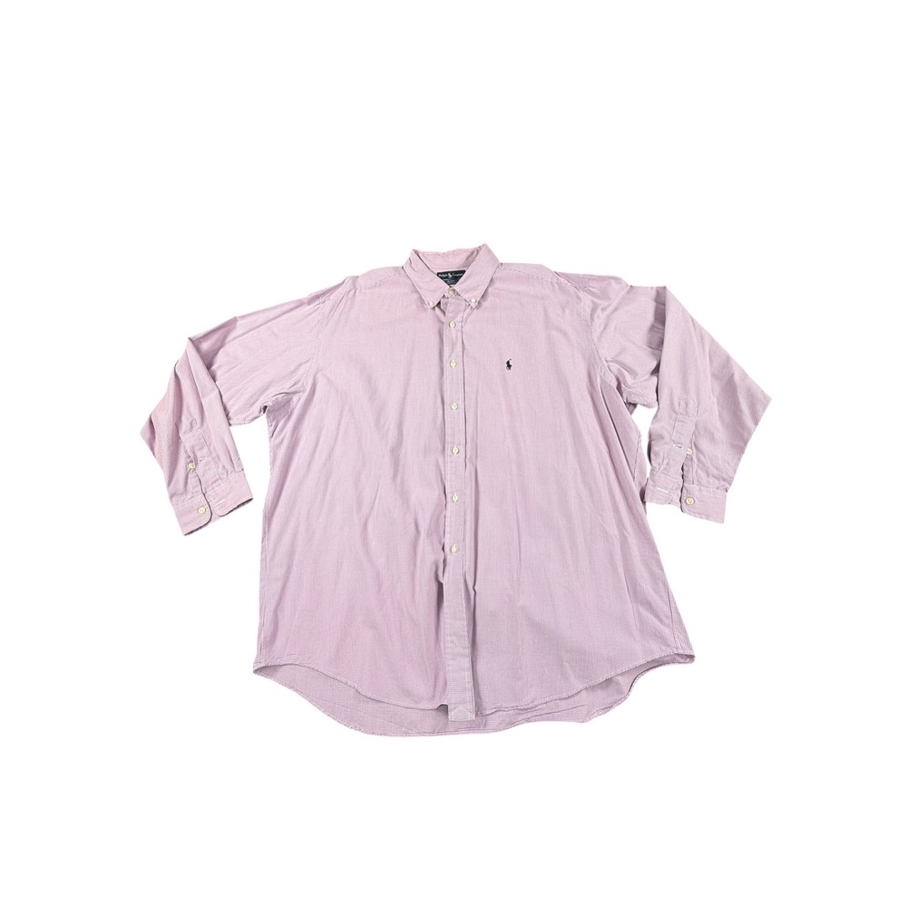 Ralph Lauren Button Down Shirt Mens XXL Purple Excellent Gingham Blake Cotton